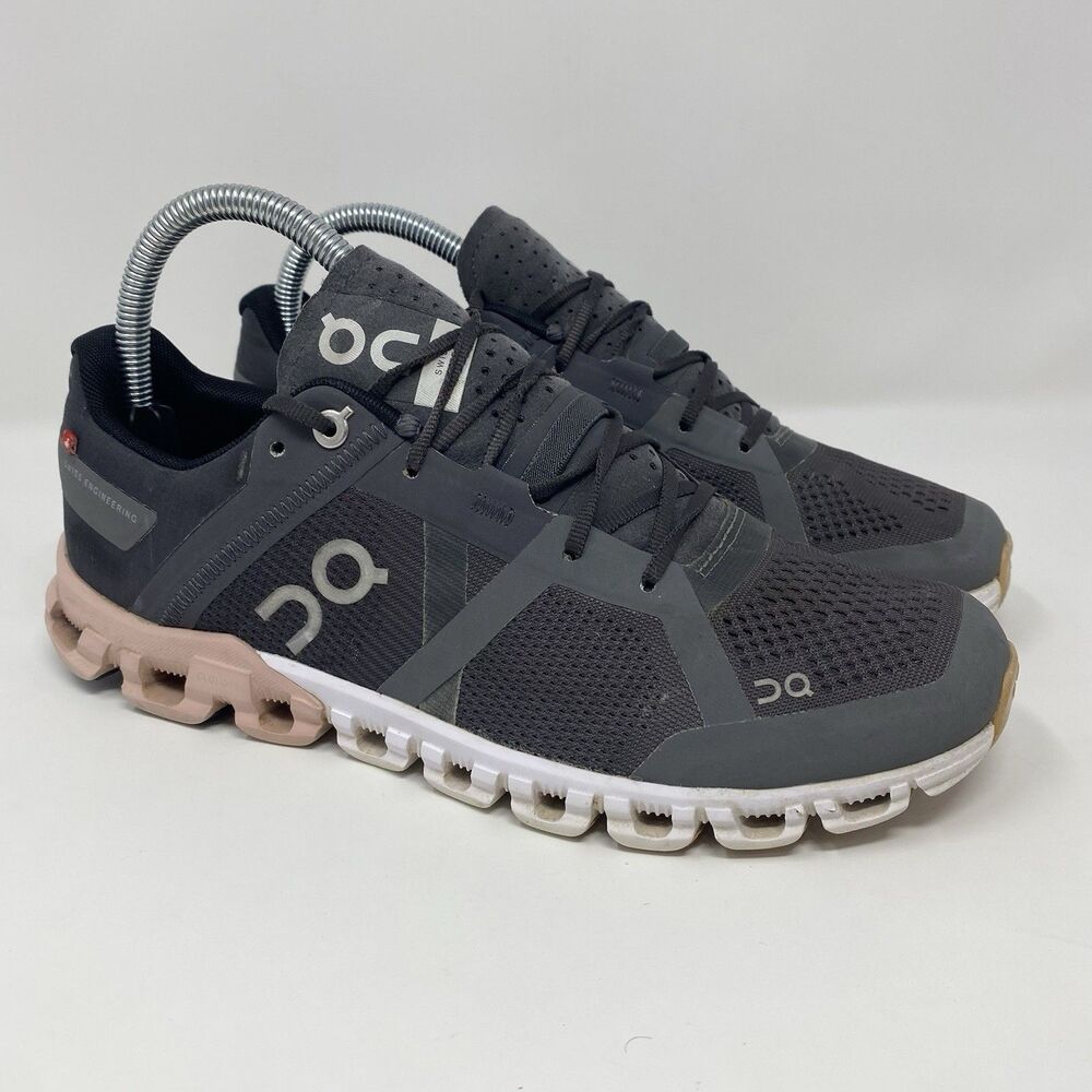 On Running Women's Gray and Pink Cloud Athletic Shoes